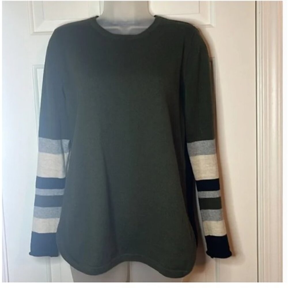 Lisa Todd Block Shock Colorblock Crewneck Cashmer… - image 1